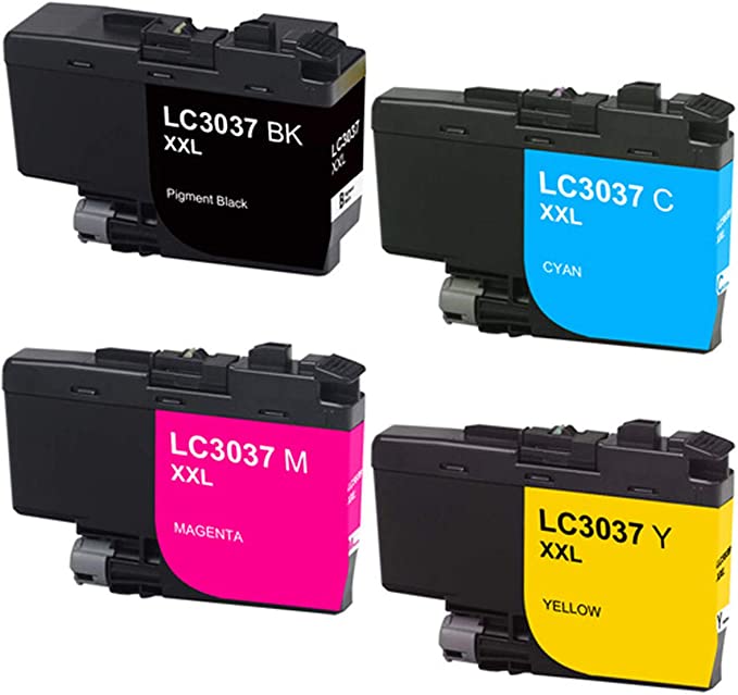 Brother LC3037 4 Pack MFC-J5845DW, J5945DW, J6545DW, J6945DW Extra High Yield Ink Cartridges